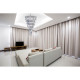 Suspension 9 ampoules sigma, en chrome et acrylique 