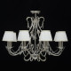 Suspension argentée elegance 8 ampoules 140 cm 