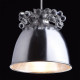 Suspension argentée flora 1 ampoule 115 cm 