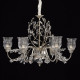 Suspension argentée flora 6 ampoules 140 cm 