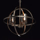 Suspension argentée loft 3 ampoules 85 cm 