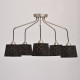 Suspension argentée megapolis 5 ampoules 50 cm 