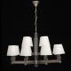 Suspension argentée neoclassic 12 ampoules 101 cm 