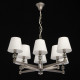 Suspension argentée neoclassic 8 ampoules 89 cm 