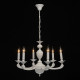 Suspension blanche neoclassic 6 ampoules 95 cm 