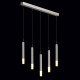 Suspension blanche techno 5 ampoules 150 cm 