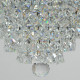 Suspension chromée crystal 5 ampoules 43 cm 