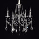 Suspension chromée crystal 5 ampoules 94 cm 