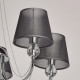 Suspension chromée elegance 5 ampoules 60 cm 