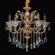 Suspension dorée crystal 5 ampoules 100 cm 