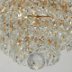 Suspension dorée crystal 5 ampoules 43 cm 