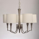 Suspension grise elegance 5 ampoules 83 cm 