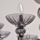 Suspension grise elegance 8 ampoules 100 cm 