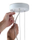 Suspension kap, aluminium et polyéthylène, blanc 