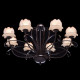 Suspension marron country 8 ampoules 132 cm 