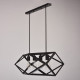 Suspension noire loft 4 ampoules 89 cm 