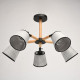 Suspension noire megapolis 5 ampoules 41 cm 