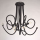 Suspension noire megapolis 9 ampoules 110 cm 