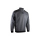 Sweat col camionneur bicolore - LMA - Gris/Noir - 8092-XL 