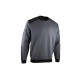 Sweat col rond bicolore - LMA - Gris/Noir- 8093-M 
