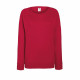 Sweat-shirt léger manches raglan femme fruit of the loom lightweight - Coloris et taille au choix Rouge