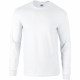 T-shirt manches longues gildan 100% coton  - Coloris et taille au choix Blanc