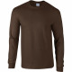 T-shirt manches longues gildan 100% coton  - Coloris et taille au choix Marron