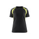 T-shirt visible femme 34021030 - Couleur au choix Noir-jaune fluo