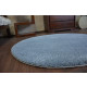 Tapis cercle shaggy micro gris cercle - Dimension au choix 