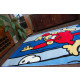 Tapis enfant joyeux c176 bleu singe - Dimension au choix 