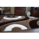 Tapis shaggy space 3d b314 marron clair - Dimension au choix 