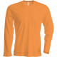 Tee-shirt de travail col rond manches longues kariban 100% coton Orange