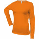Tee-shirt de travail col rond manches longues kariban femme 100% coton -Taille et coloris au choix Orange