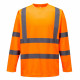 Tee-shirt haute visibilité Portwest manches longues (couleur au choix) Orange