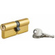 Cylindre profilé ECOPRO laitonné THIRARD 40x40 Vis de 40 mm - 00007191 