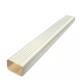 Tuyau de descente eaux pluviales rectangulaire aluminium 3ml 60x80 mm LaBoitaÔ - Coloris au choix RAL 9016 - Blanc signalisation