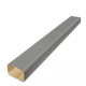 Tuyau de descente eaux pluviales rectangulaire aluminium 3ml 60x80 mm LaBoitaÔ - Coloris au choix RAL 9006 - Gris