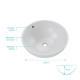 Vasque ronde en céramique blanche à poser - Diamètre 42cm - Hauteur 18cm - PARABOLA Aurlane - VAS038 