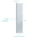 Volet pivotant fumé pour paroi de douche a l’italienne - 40x200 cm verre fumé 6mm Aurlane - FAC249 