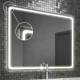 Meuble de salle de bain simple vasque - 2 tiroirs - mig et miroir led veldi - blanc - 60cm 