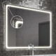 Miroir éclairage led de salle de bain veldi avec interrupteur tactile - 120x80cm 