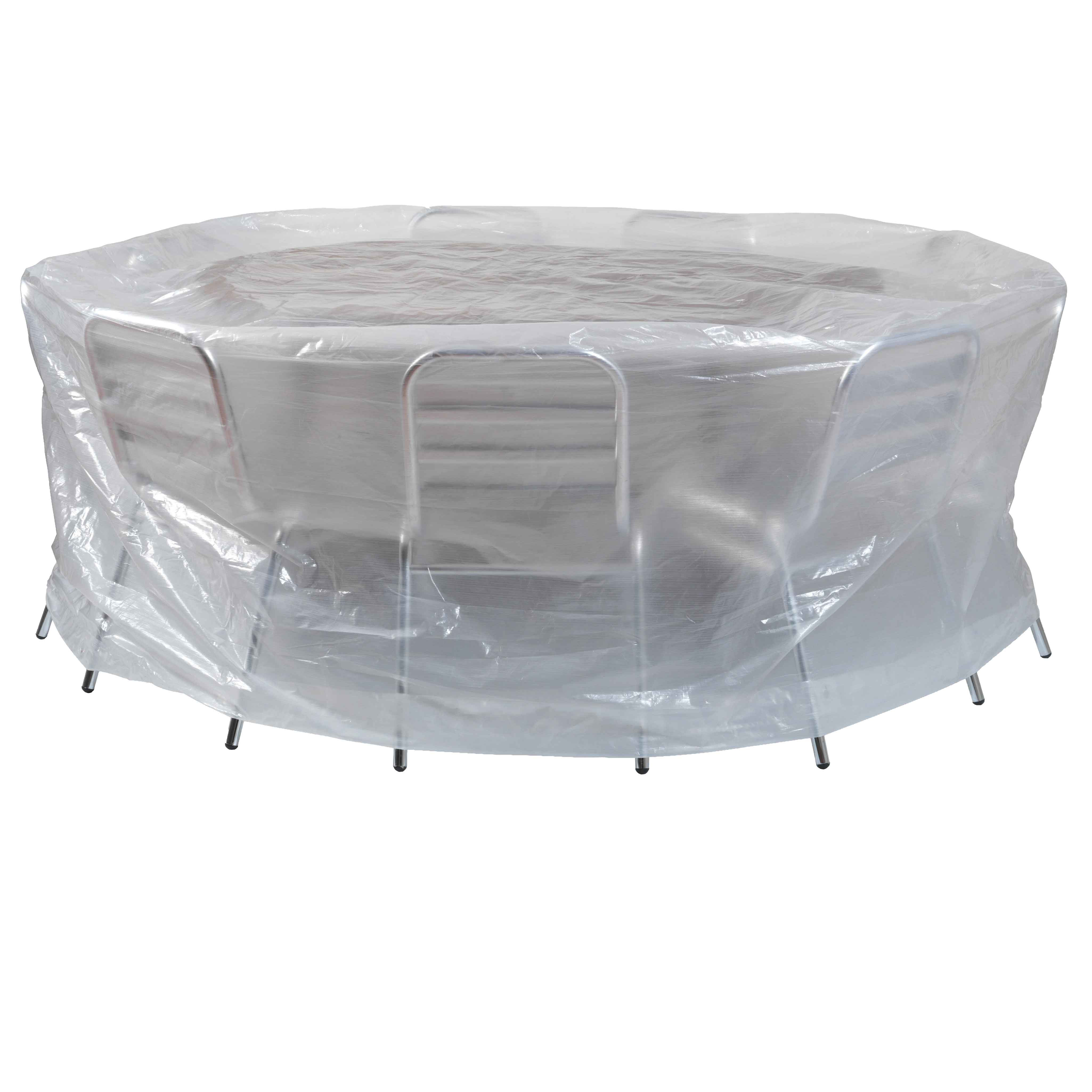ribimex housse transparente table ronde et chaises distriartisan