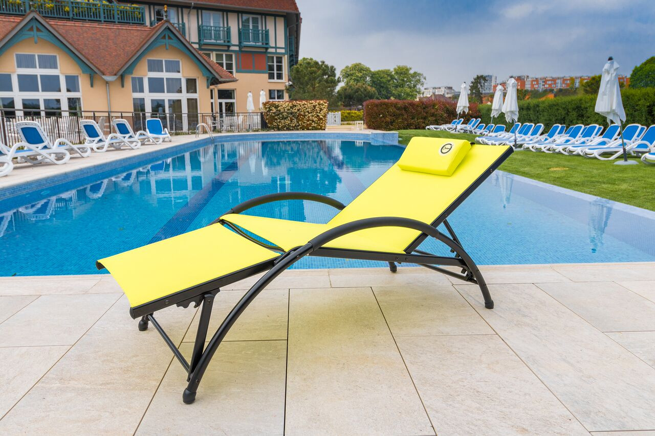 o colors o colors fauteuil relax jaune structure pliable et confortable distriartisan