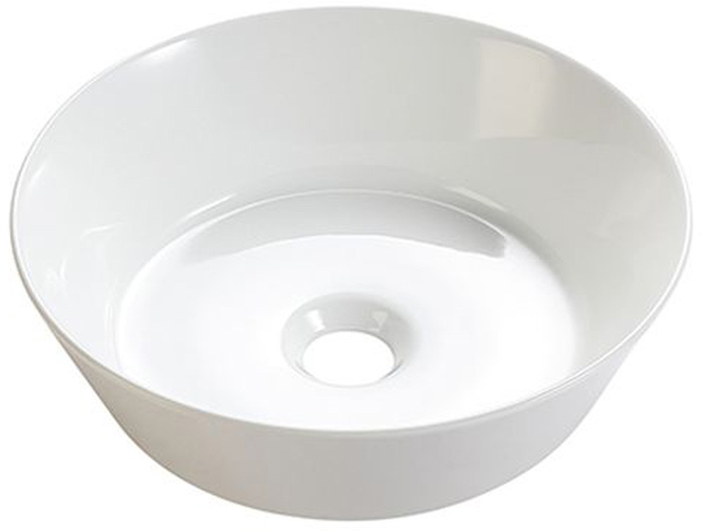 Vasque Ronde A Poser En Ceramique Blanche Ohio 42cm Distriartisan