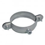 Collier descente gouttière acier pré-galva embase 7x150 + écrous sertis et vis (diamètre au choix)