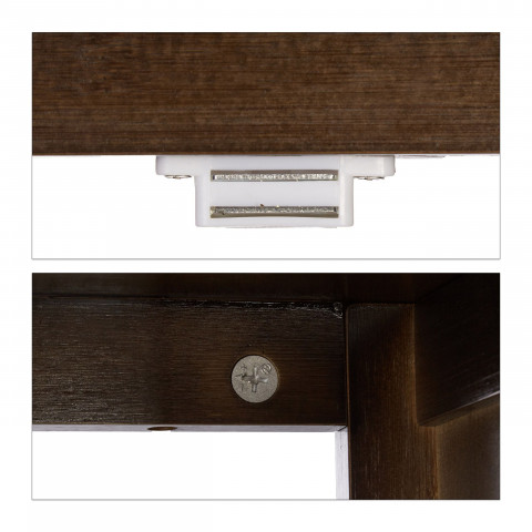 Armoire de salle de bain sur pied meuble de rangement 92 cm bambou - Couleur au choix