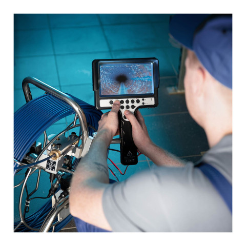 Helloshop26 - Caméra inspection canalisation caméra endoscopique 60 m 42  led écran couleur tft de 7 pouces - Distriartisan