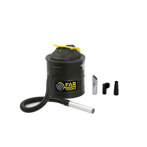 Aspirateur vide cendres à décolmatage - 1000 W - Spécial poêles à granules - Cuve en métal 15 L - FAR TOOLS - 101083