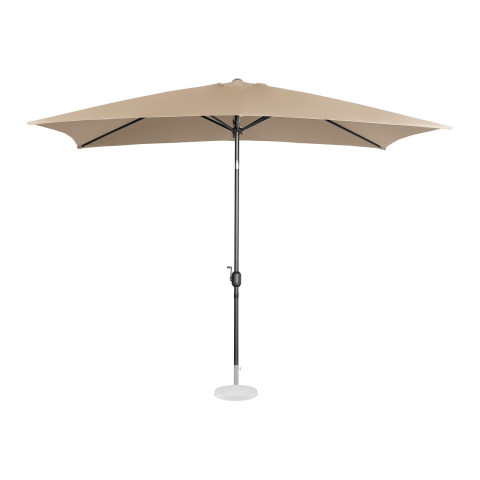 Grand parasol jardin rectangulaire 200 x 300 cm inclinable taupe 