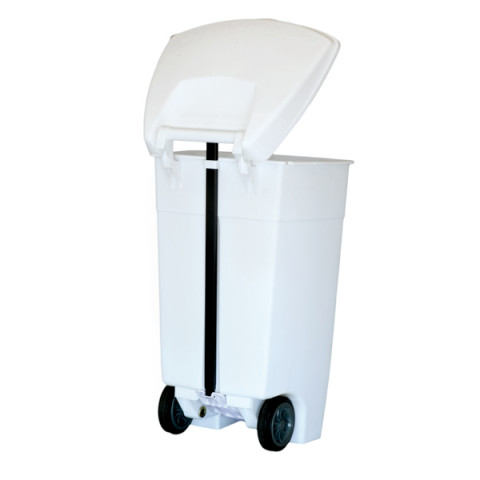 Conteneur poubelle a roues avec pédale polypropylene
